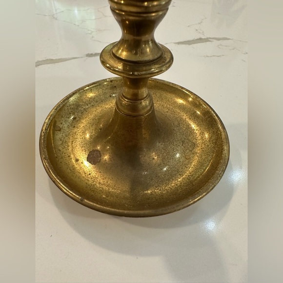 VTG Brass Candelabra Style Tapered Candle Solo Gold England  (1) EUC - Picture 3 of 6